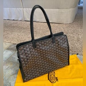 GOYARD Goyardine Sac Hardy Pet Carrier PM : Black